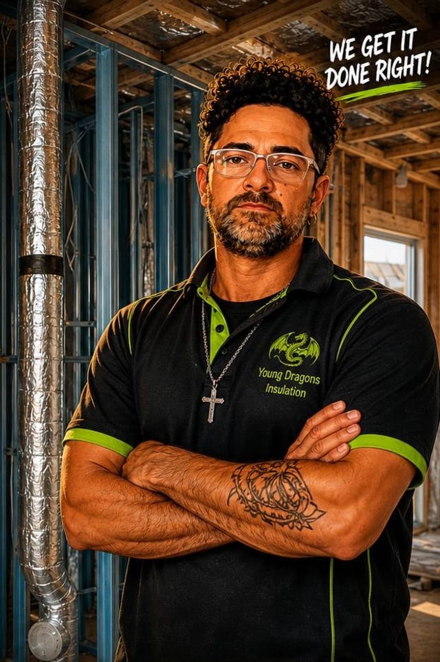 Bruno, owner of Young Dragons Insulation in Sunshine
